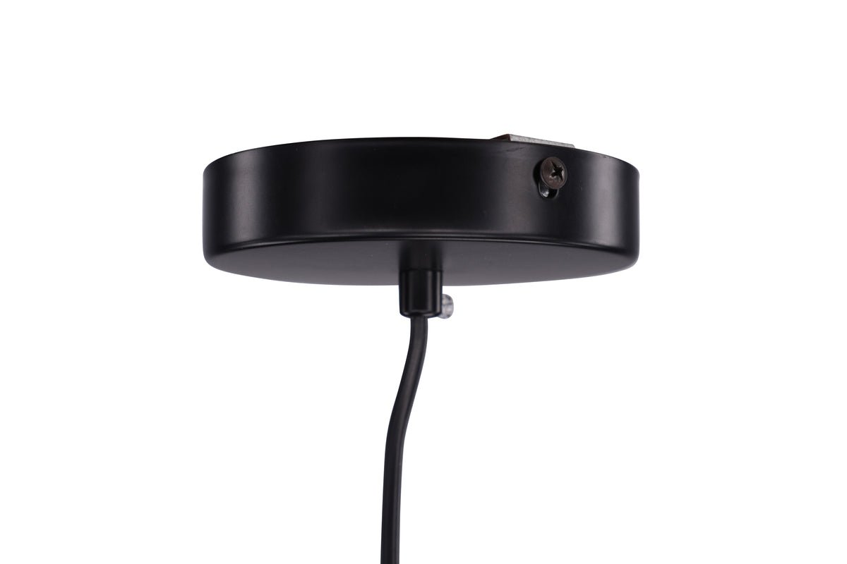 Pendelleuchte „Windhoek" – Runder Lampenschirm mit Netzmuster für sanfte Lichtdämpfung