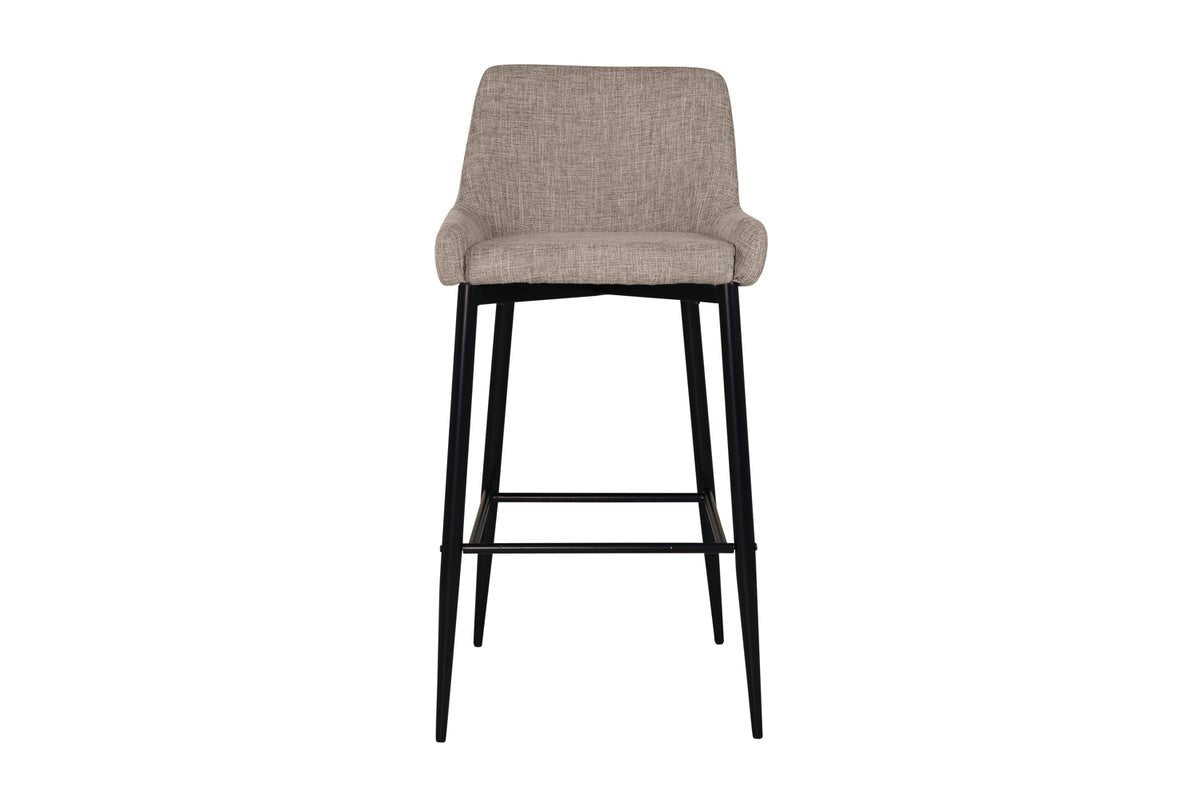 2er Set - Barhocker Leonardo in Samt Schwarz oder Beige