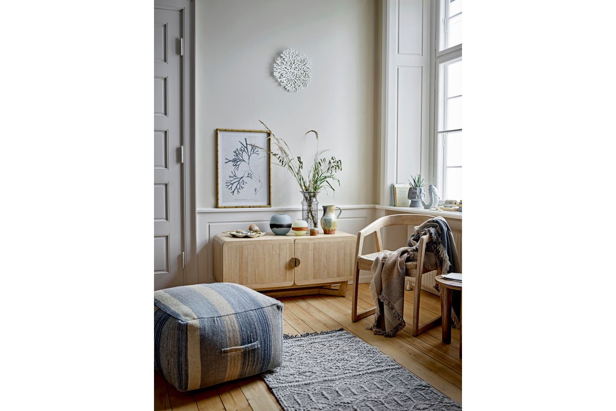 Überwurfdecke Mijal  - Braun, aus recycelter Baumwolle