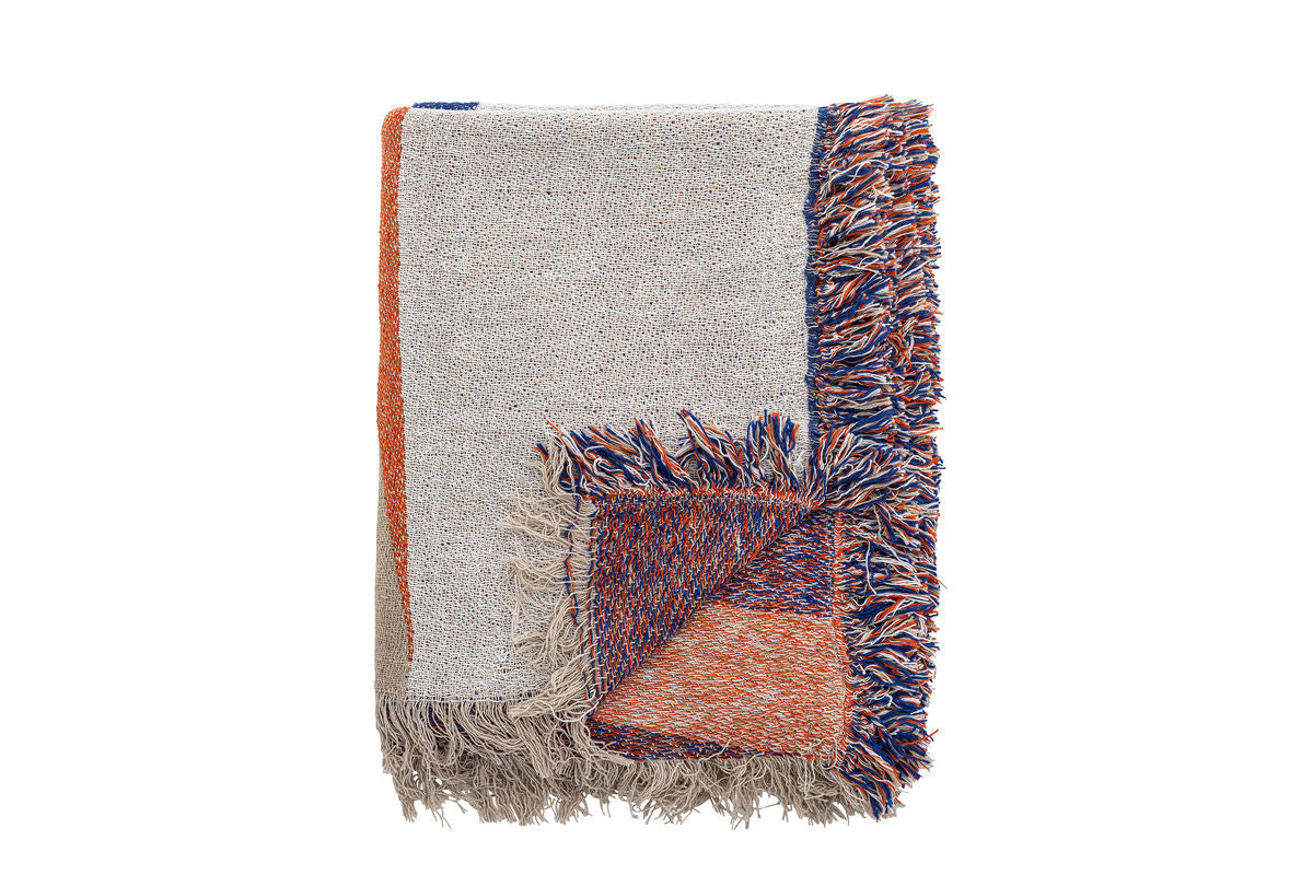 Überwurfdecke Warren - Bunt, aus recycelter Baumwolle