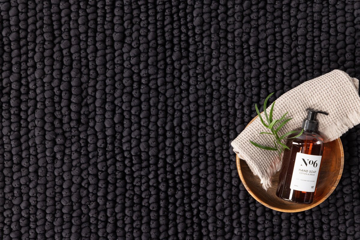 Badematte Lembongan - in  klarem Weiß oder Schwarz