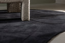 Teppich Caelen – ovale Form in Schwarz & Weiß aus Baumwolle