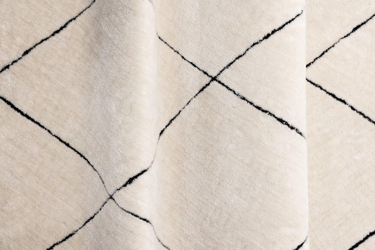 Teppich Siena – in Weiß aus Polyester & Baumwollmischgewebe