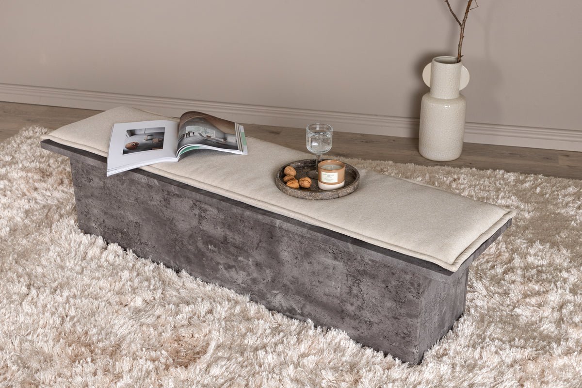 Sitzbank "Stan" – in grauer Steinoptik