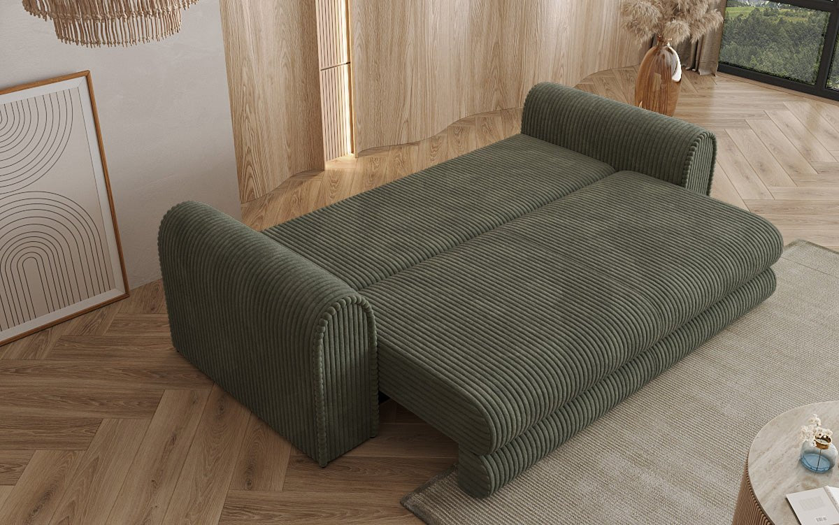 Designer Sofa Lil Buddy 3 Sitzer mit Schlaffunktion und Stauraum in Breitcord