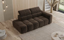Designer Sofa 3-Sitzer mit Chaise Longue Mia in Chenille