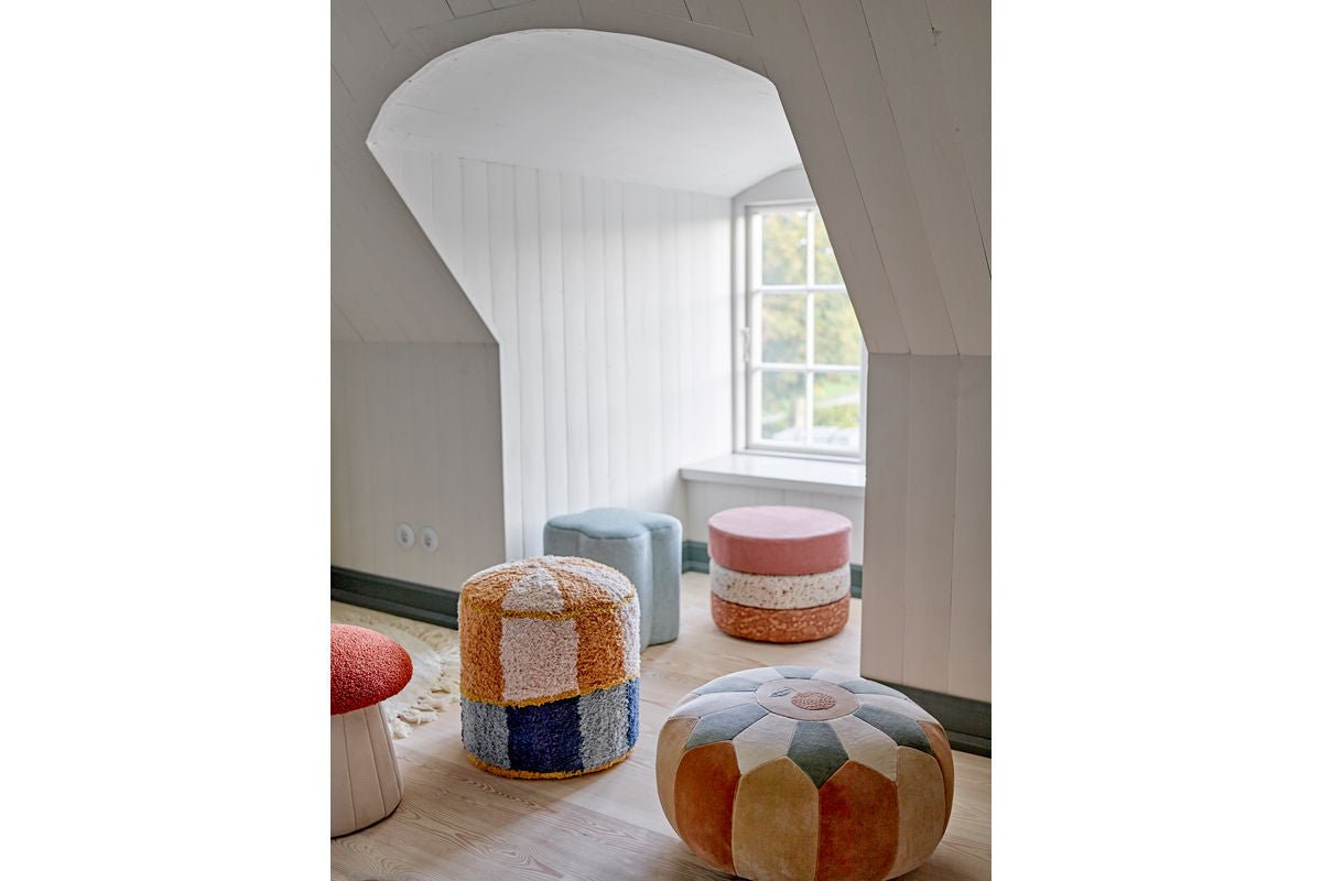 Kinder-Pouf „Olli“ – Baumwolle in warmen Naturtönen