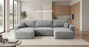 Designer Sofa Noma U mit Schlaffunktion und Stauraum in Cord