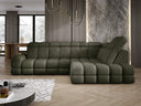 Designer Ecksofa Lima mit elektrischer Schlaffunktion in Bouclé