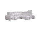 Designer Ecksofa Lima mit elektrischer Schlaffunktion in Bouclé