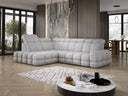 Designer Ecksofa Lima mit elektrischer Schlaffunktion in Bouclé