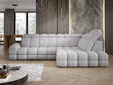 Designer Ecksofa Lima mit elektrischer Schlaffunktion in Bouclé