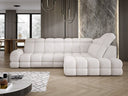 Designer Ecksofa Lima mit elektrischer Schlaffunktion in Bouclé