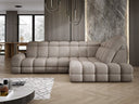 Designer Ecksofa Lima mit elektrischer Schlaffunktion in Bouclé