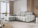 Designer Ecksofa Arosa mit elektrischer Schlaffunktion in Bouclé