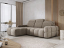 Designer Ecksofa Arosa mit elektrischer Schlaffunktion in Bouclé