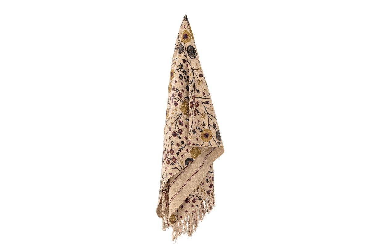 Tagesdecke Fiora – recycelte Baumwolle mit floralem Muster