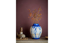 Vase Avero – Blaues Steingut
