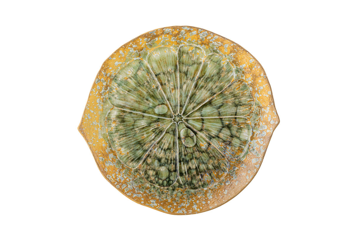 Servierplatte Verde – Steingut mit reaktiver Glasur