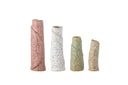 Vase Tavik – Steingut mit reaktiver Glasur (4er-Set)