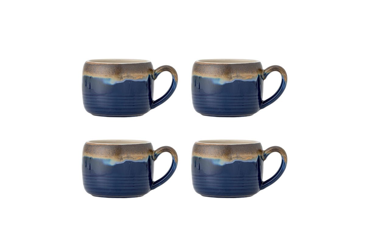 Becher Linea - aus Steingut gefertigt / 4er Set Multipack