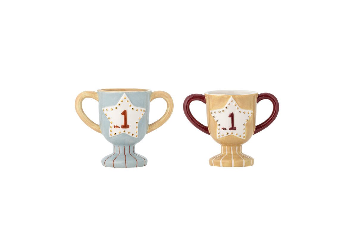 Kinder Becher Xander - 2er Set Kinderbecher in Pokalform mit Sternmotiv