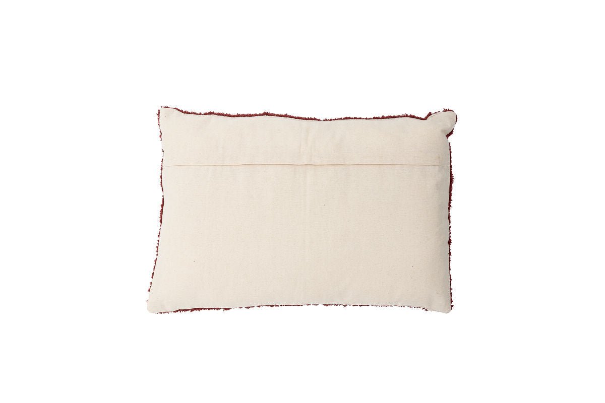 Zierkissen Cordoba – Abstraktes Tufting-Design in Bordeauxrot