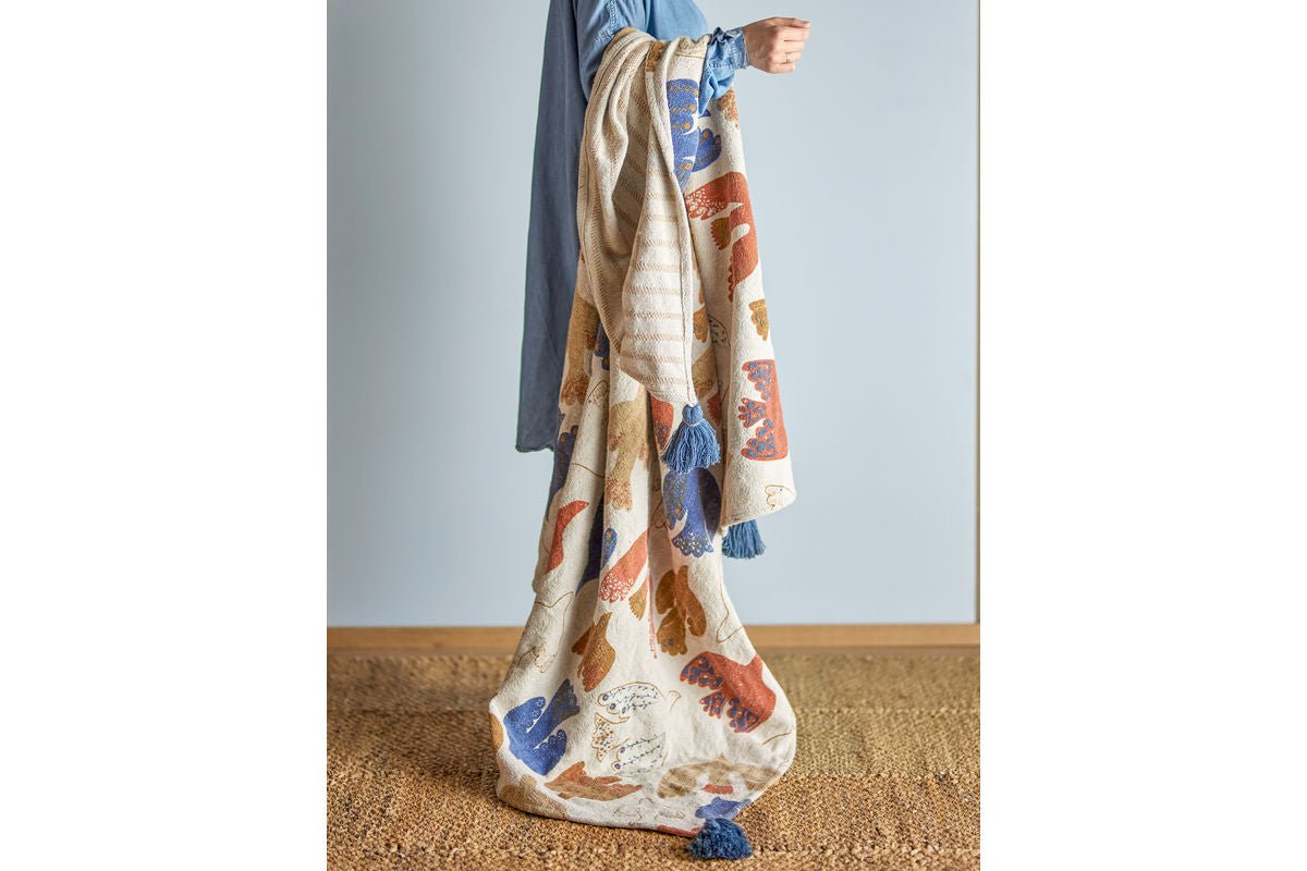 Tagesdecke Solana – recycelte Baumwolle mit grafischem Muster