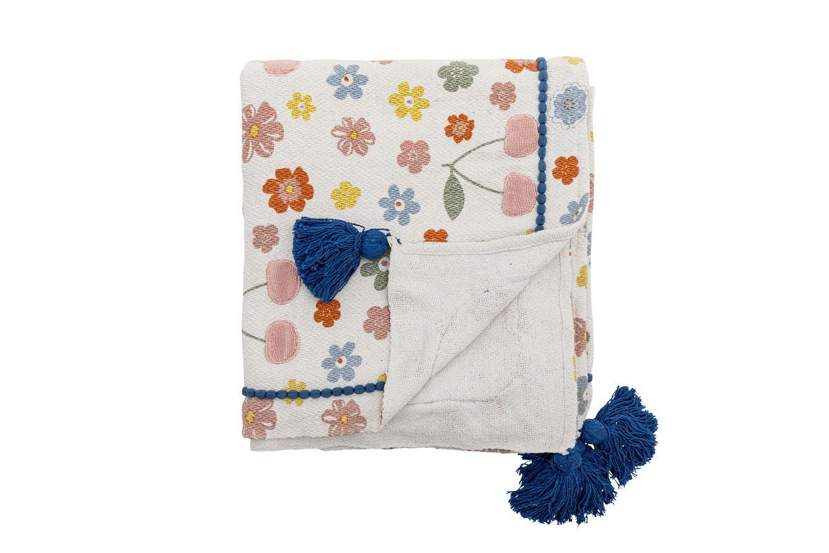 Tagesdecke Lilia - Bunt, aus recycelter Baumwolle