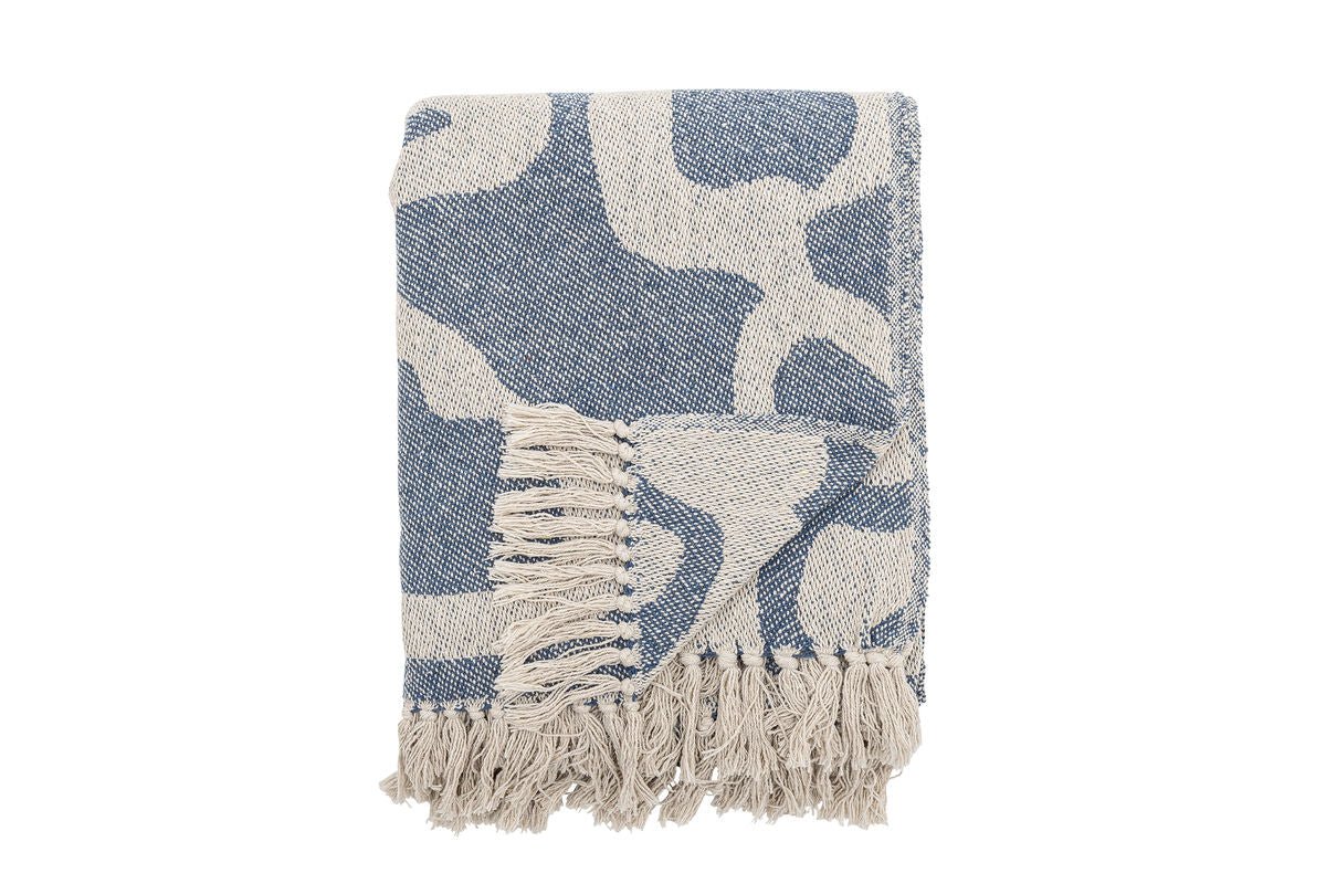 Tagesdecke Maris – recycelte Baumwolle mit Wellenmuster