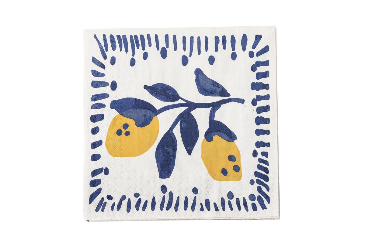 Papierservietten Azzura – 33 × 33 cm, 20 Servietten - mediterranes Design