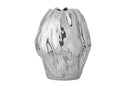 Vase Argon – Silbernes Steingut