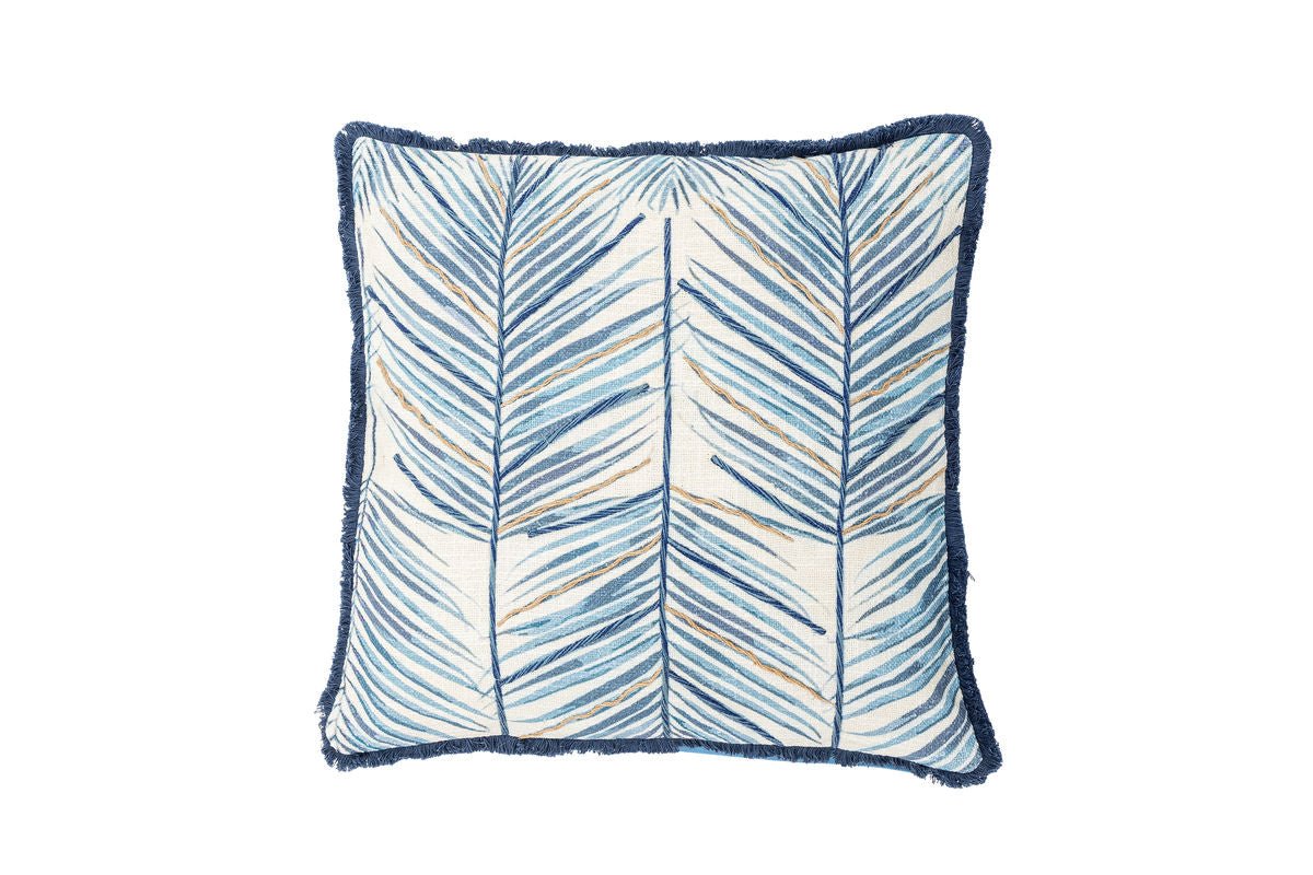 Zierkissen Lana - aus Baumwolle in der Farbe Blau
