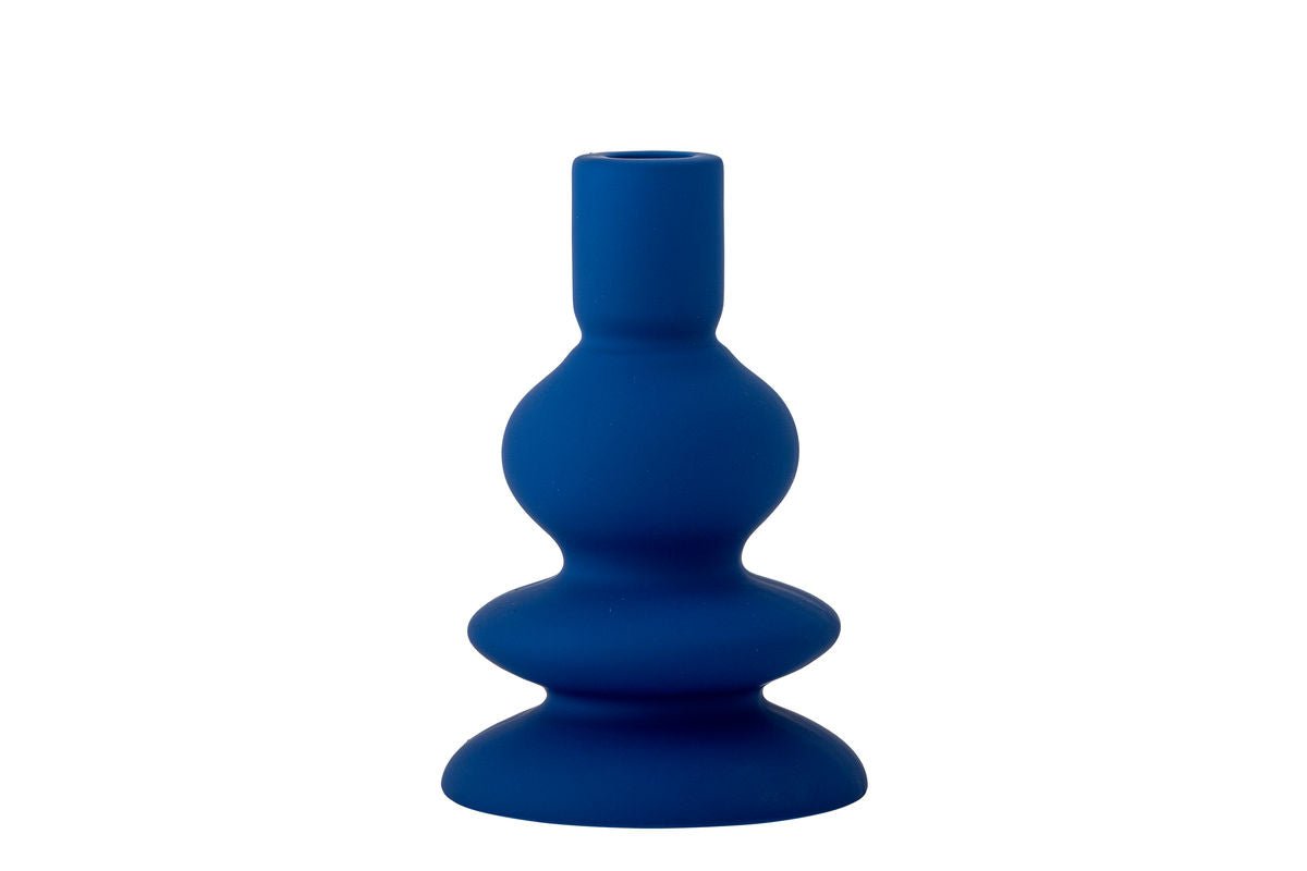 Kerzenhalter Elyon – Blaues Steingut