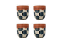 Tassen-Set Karomaro – handbemaltes Steingut (4-teilig)