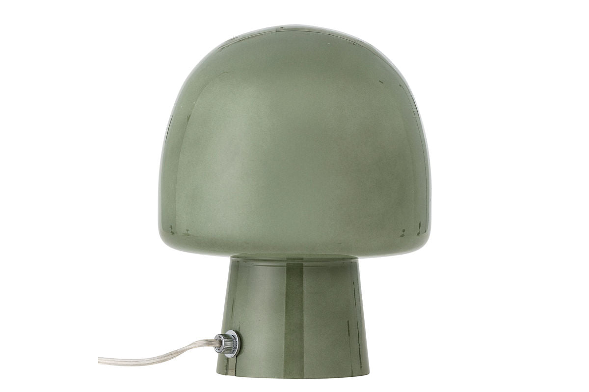 Tischlampe Nysa – Glasleuchte in organischer Pilzform