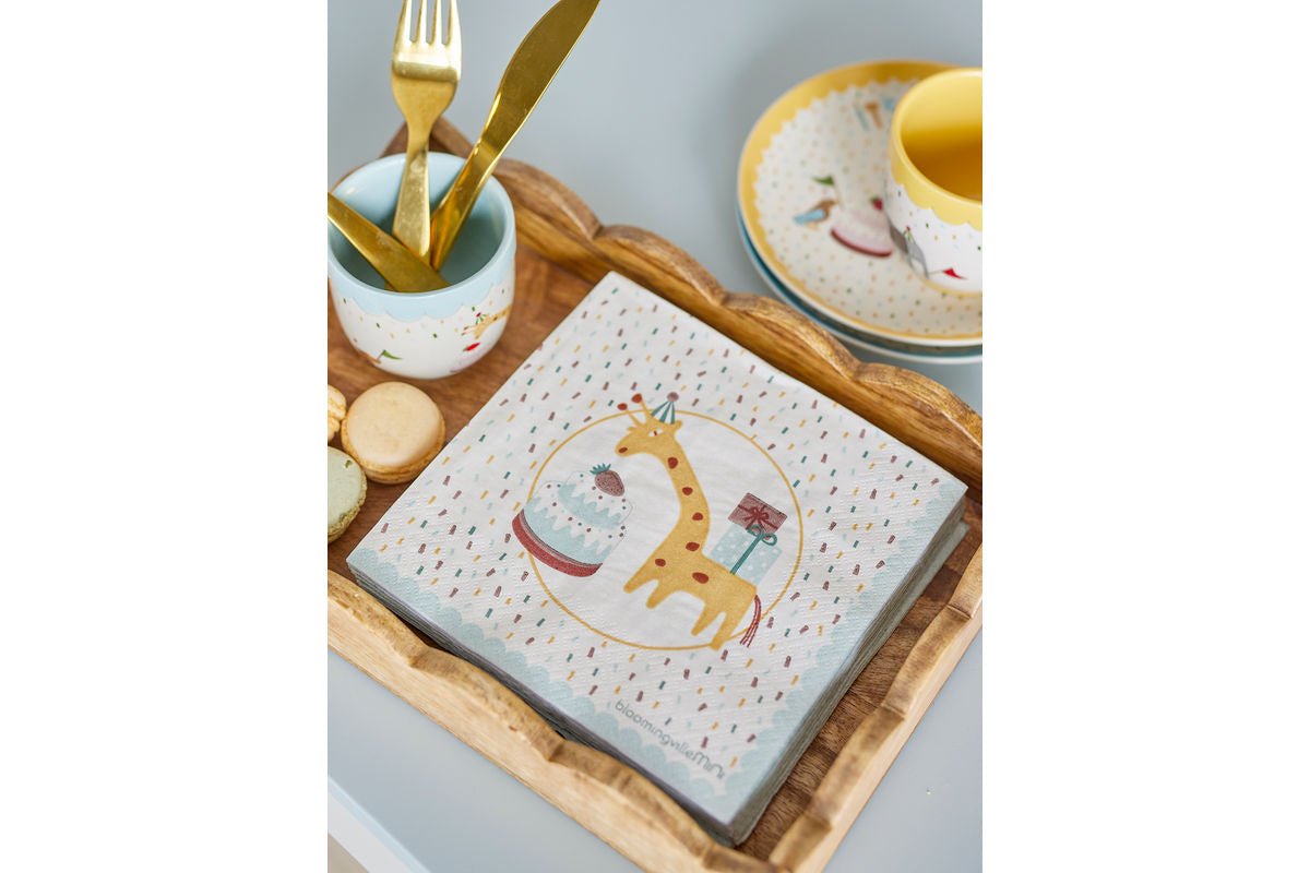 Kinder-Servietten „Party Friends“ – Blaues Papier (20er-Set)