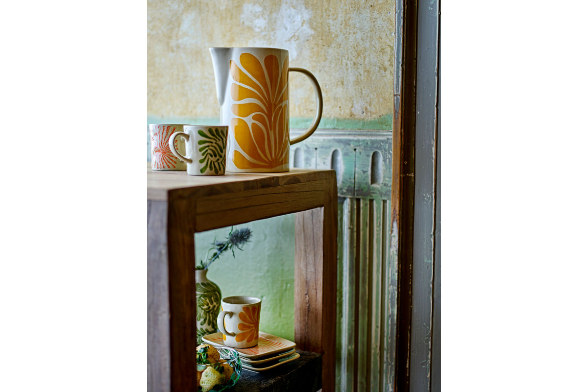 Becher-Set „Vexo“ – Blaues Steingut (3-teilig)