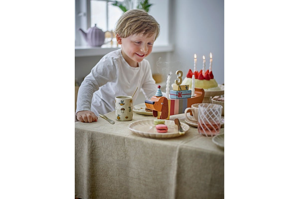 Kinder-Geschirr-Set „Milu“ – Naturfarbenes Steingut (3-teilig)