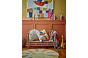 Kinder-Teppich Sunny – Gelber Wollteppich mit Sonnenmotiv