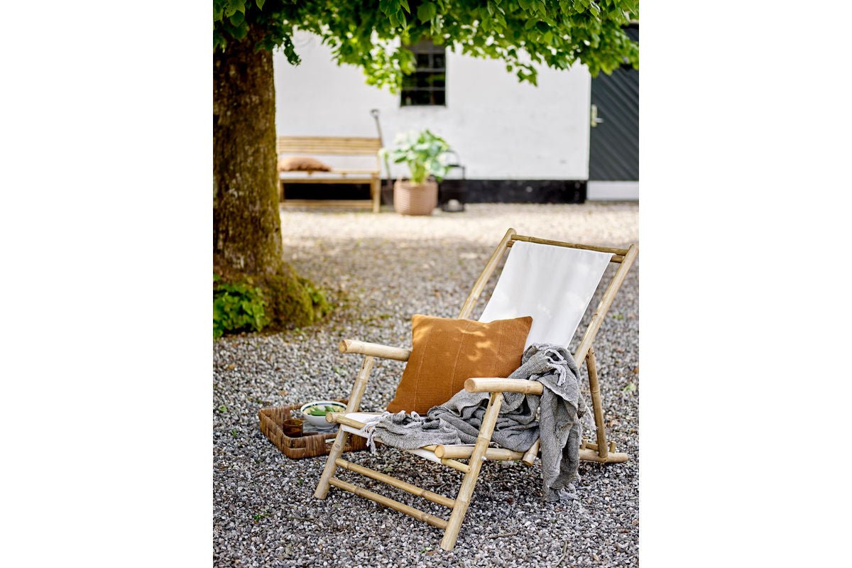 Zierkissen Arden – Baumwollkissen in Braun mit Patchwork-Optik