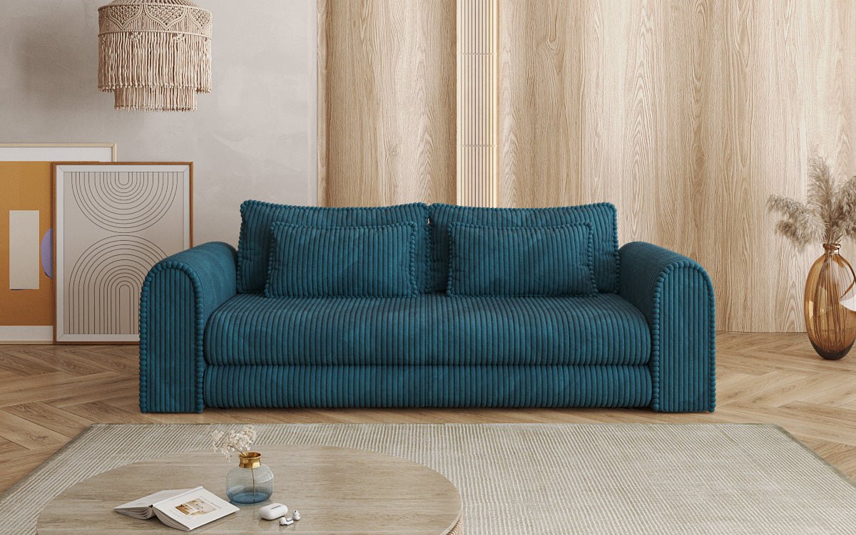 Designer Sofa Lil Buddy 3 Sitzer mit Schlaffunktion und Stauraum in Breitcord