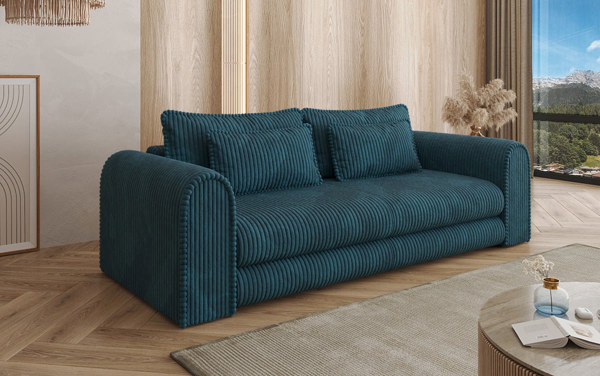 Designer Sofa Lil Buddy 3 Sitzer mit Schlaffunktion und Stauraum in Breitcord