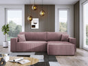 Designer Ecksofa Velanova mit Schlaffunktion und Stauraum aus Cord