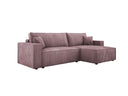 Designer Ecksofa Velanova mit Schlaffunktion und Stauraum aus Cord
