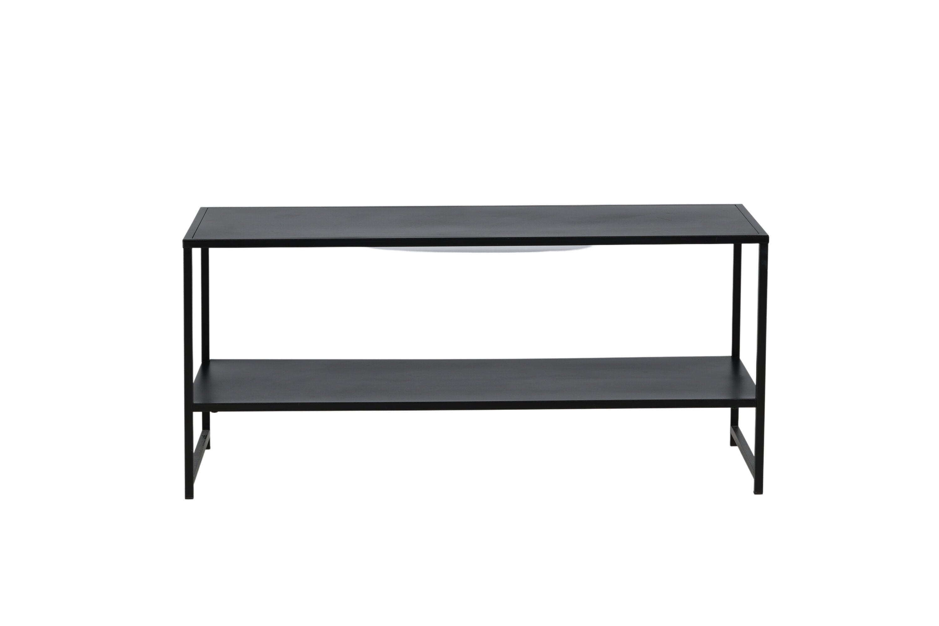 Beistelltisch Baar - mit Ablagefläche in Schwarz