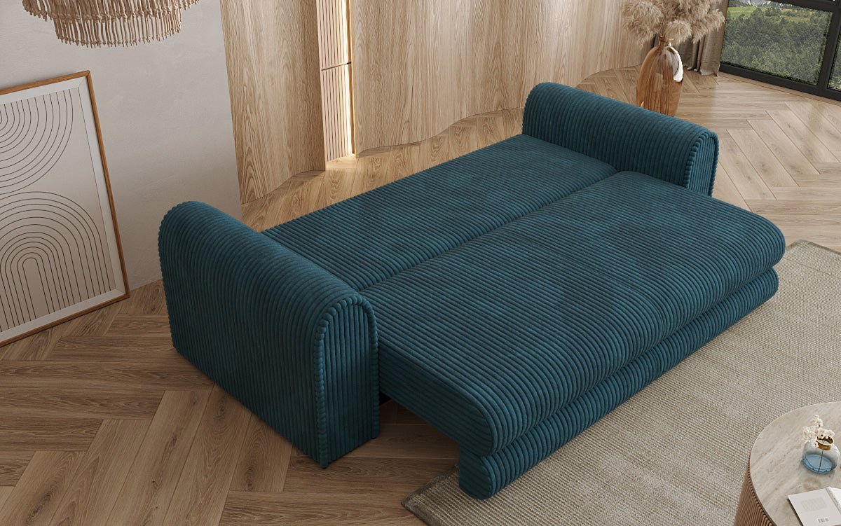 Designer Sofa Lil Buddy 3 Sitzer mit Schlaffunktion und Stauraum in Breitcord