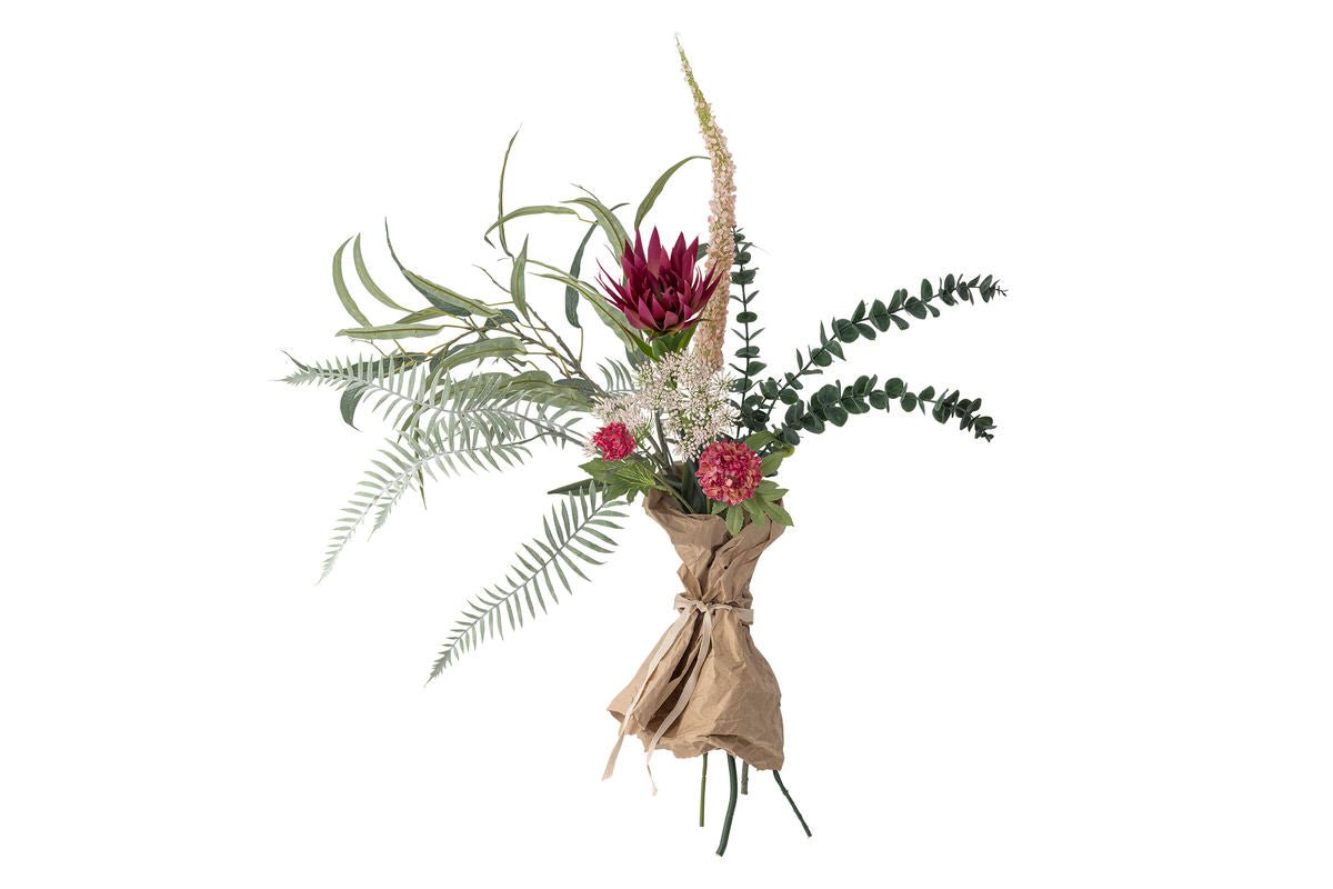 Künstlicher Blumenstrauß Imperia – Kräftige Rot- & Grüntöne