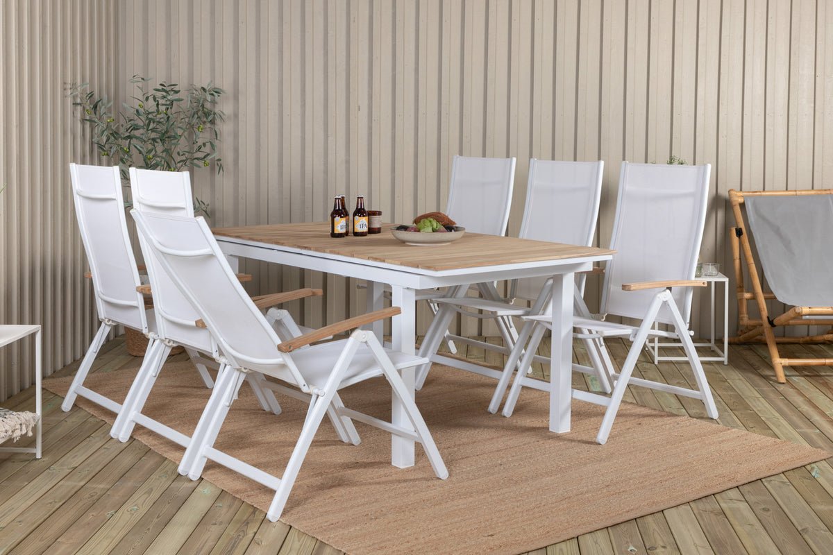 2er Set - Gartenstuhl GranCanaria aus Textilene/Aluminium in Schwarz, Weiß oder Beige