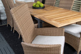 2er Set - Venezia Gartenstuhl in Rattanoptik in Schwarz, Weiß oder Naturoptik